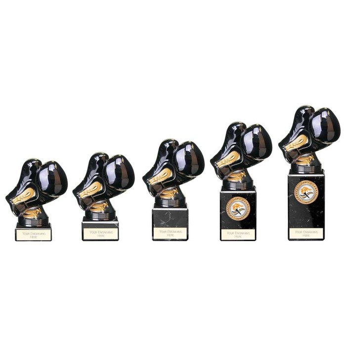 BLACK VIPER BOXING LEGEND RESIN TROPHY - 5 SIZES - 12.5CM - 20.5CM